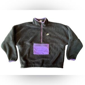 Nike Club Fleece Anorak 1/4 Zip Pullover, Men’s Large Oversized Boxy